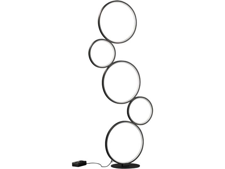 Stehlampe Albiana schwarz matt Metall 4700 lm Dimmbar H 115 cm - LED - Lichtfarbe: Warmweiss - LED Energiesparlampen
