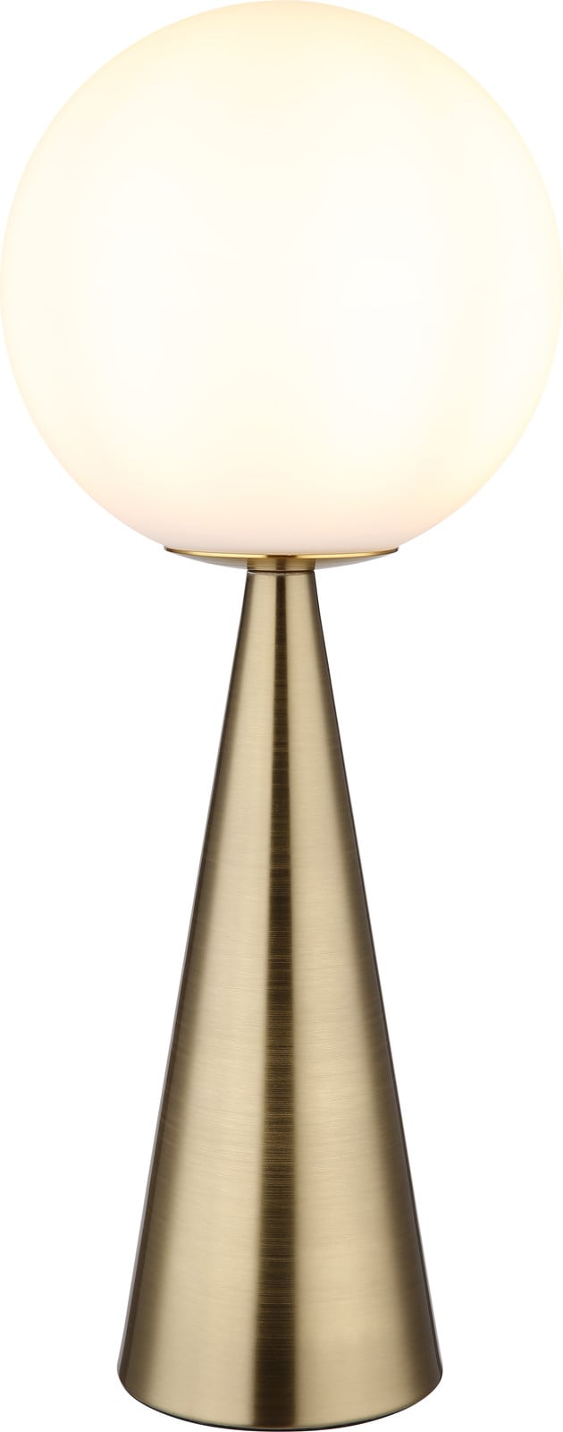 Globo Lighting Tafellamp Pinpal met wit opaalglas en messing details