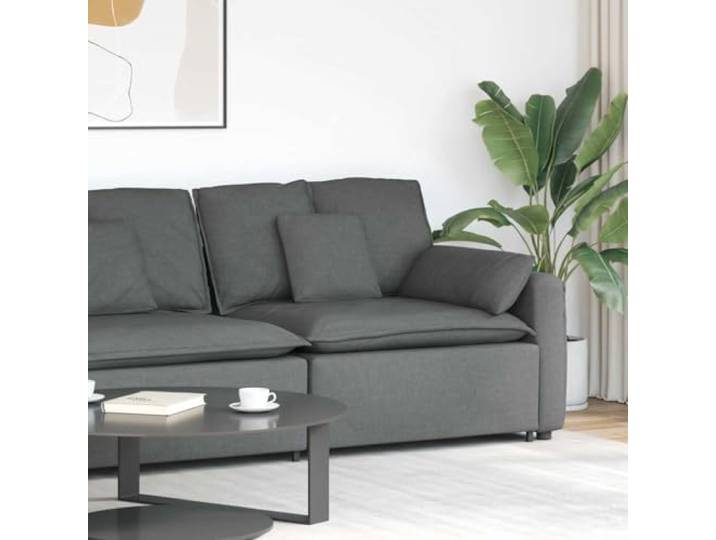 LPERTGFHU Modulares Sofa Eckmodul mit Armlehne Dunkelgrau 100 cm Sitzelement erweiterbar für Wohnzimmer Polstermöbel