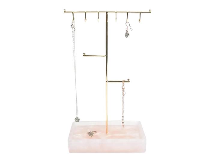 Schmuckhalter Claire, Stackers, rosa/gold, KunststoffKunststoff/Metall