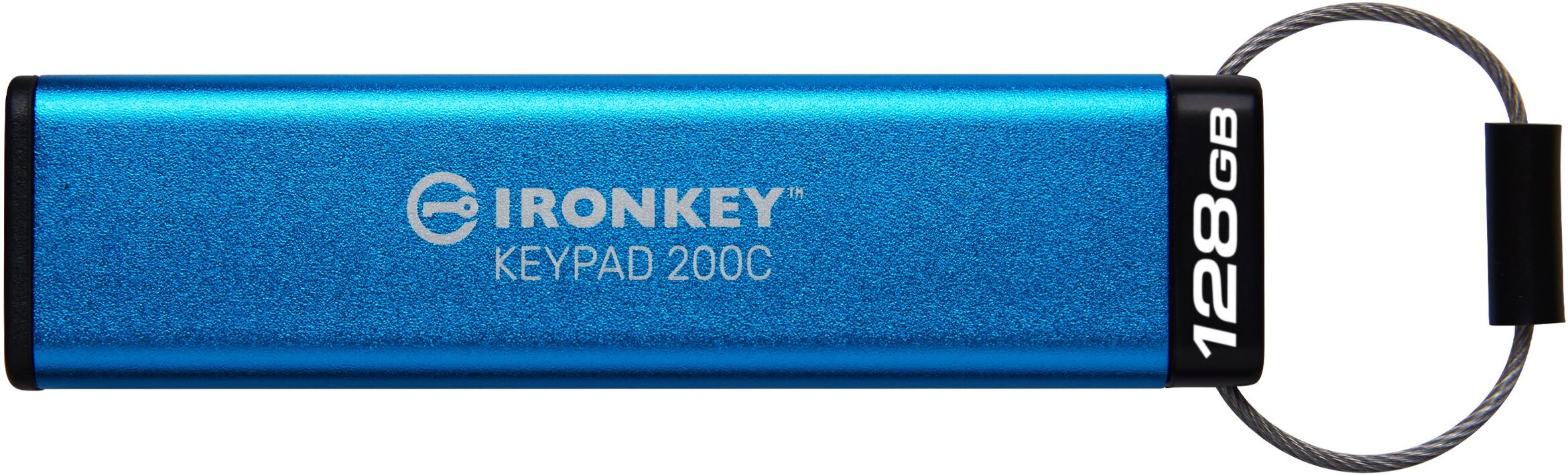 Kingston IronKey Keypad 200C 128GB USB-C Hardware-Encrypted Flash Drive, FIPS 140-3 Level 3 (IKKP200C/128GB)