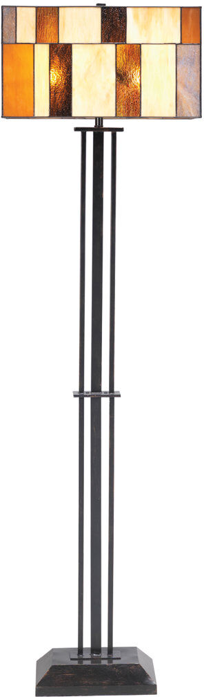 Corrigan Studio Mykonos 160 H cm Bronzed Floor Lamp and Outlet Bronzed 160cm H X 45cm W X 45cm D