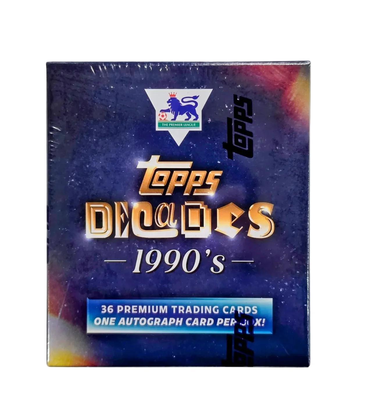2025 Topps Decades 90er Premier League Fußball Hobby Box