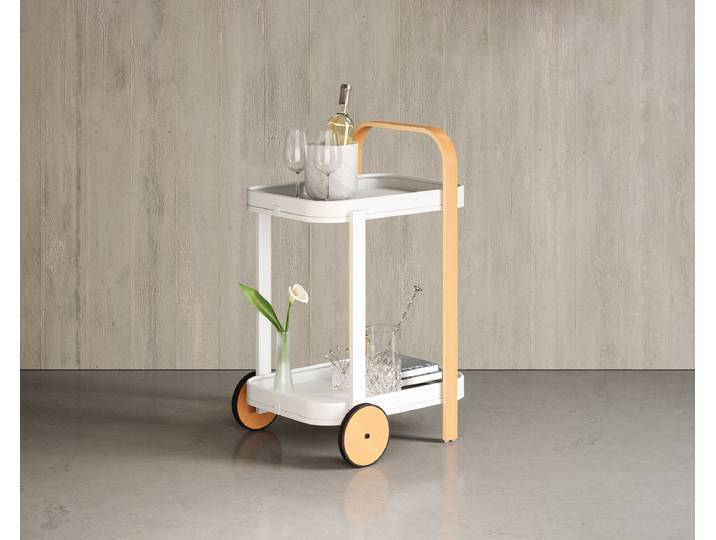 Servierwagen Bellwood 53 x 80 x 44cm Weiß/Weiß