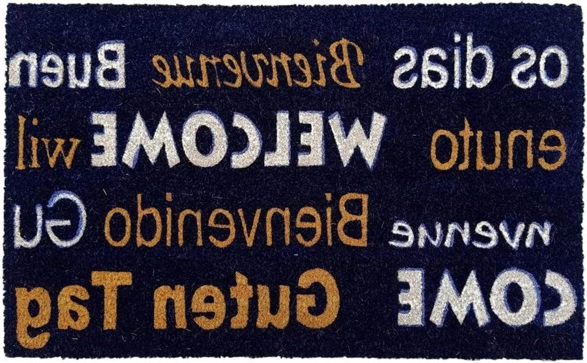 Natuurlijke Deurmat Welkom - Antislip Vloermat - 50 x 80 cm
