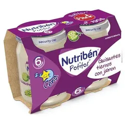 Nutriben Nutribén Potito Cena Bipack Guisantes Tiernos Con Jamón 2x 190g