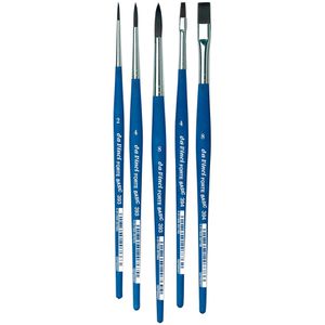 da-Vinci Pinsel 3504 Forte Basic, Synthetikpinsel flach & rund, 5 Stück