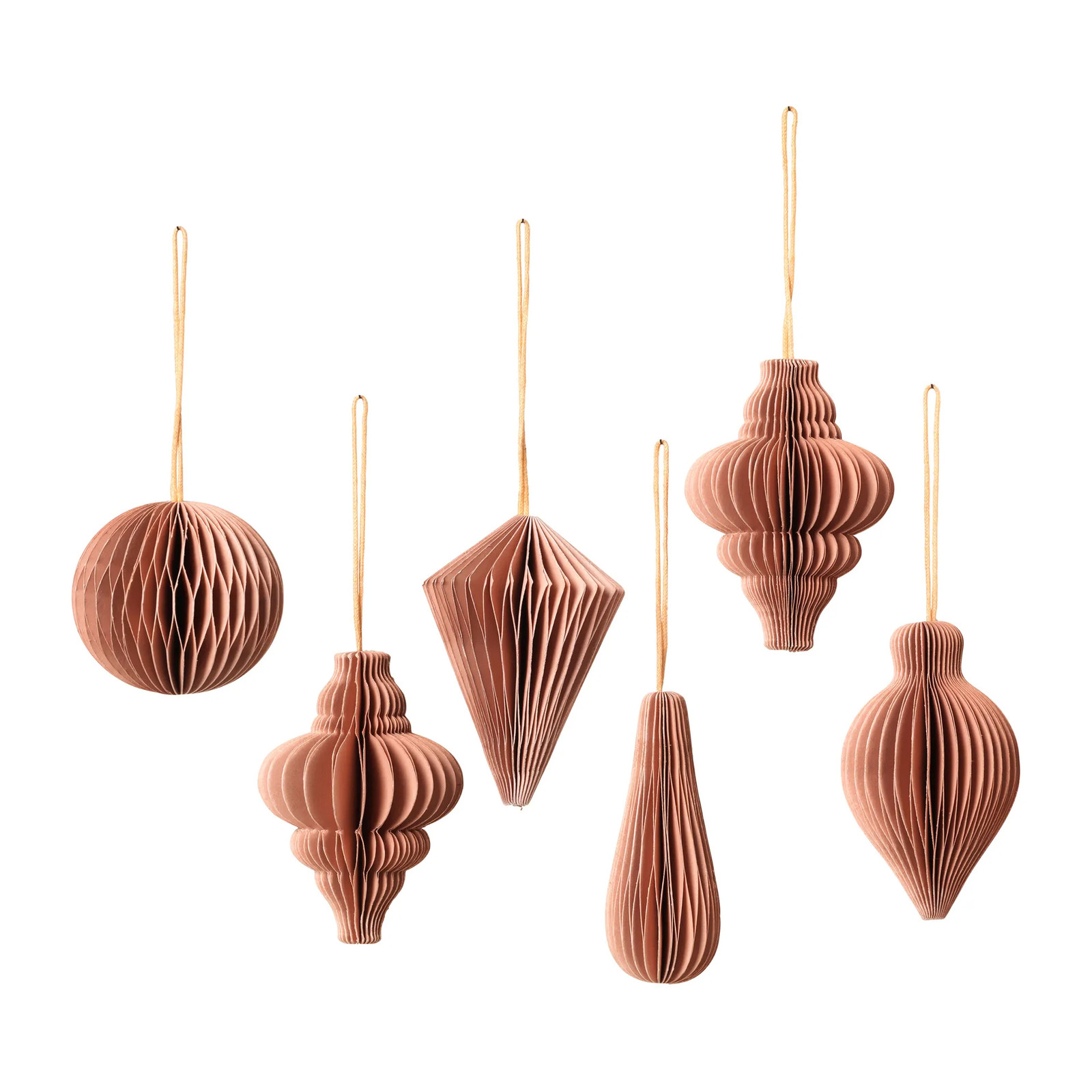 Broste Copenhagen Christmas mix kersthanger 6-pack Dusty pink