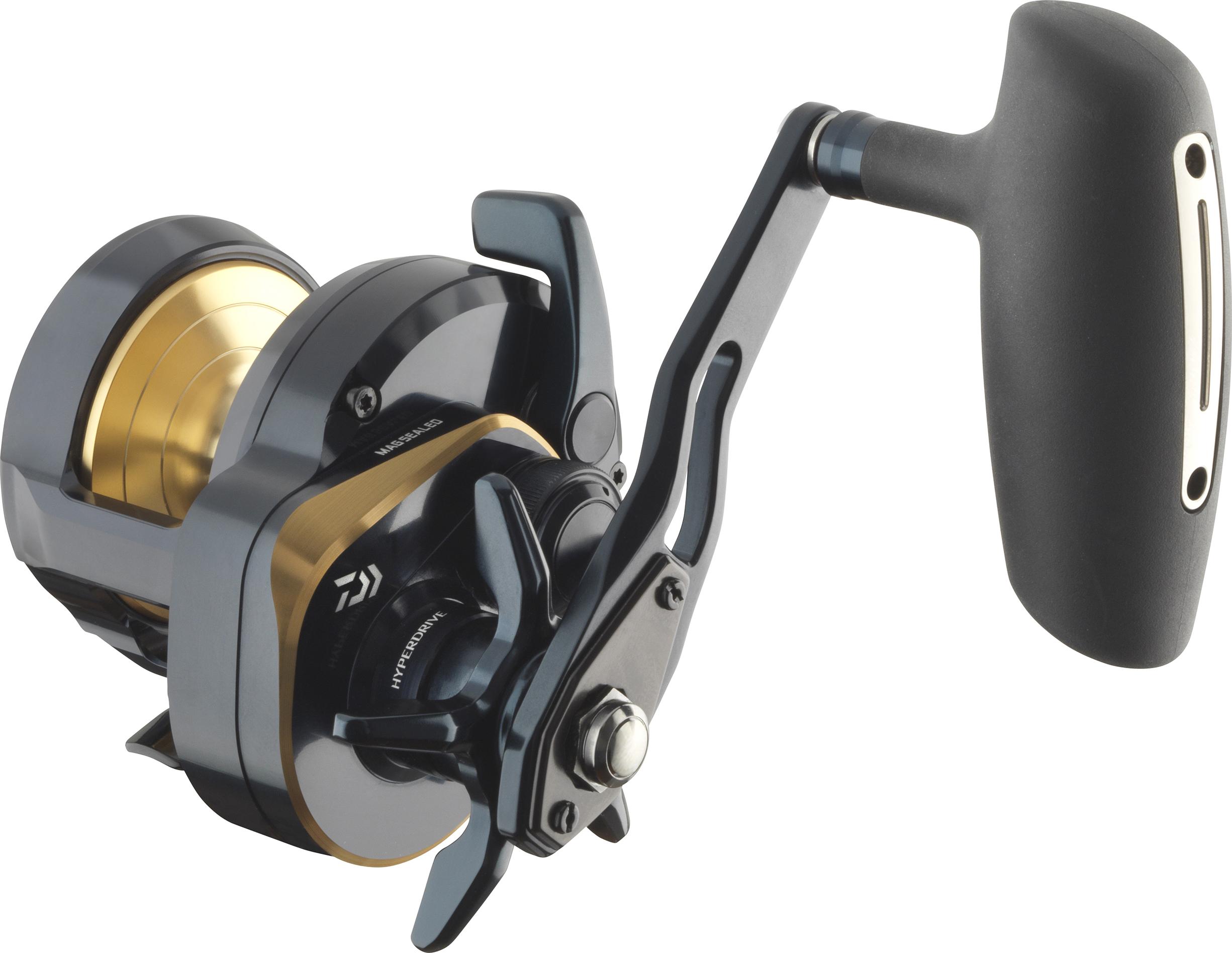 DAIWA 24 Saltiga L, 35, Linkshand, Multi Angelrolle, Sternbremse, 10808-035