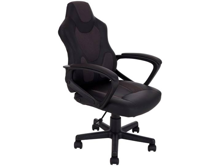 Gaming Stuhl Racer Junior mit Armstützen, Schwarz