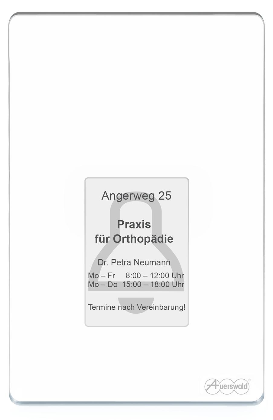 Auerswald TFS-Dialog 400, CE, IP44, Weiß, Glas, Kunststoff, 140 mm, 28 mm