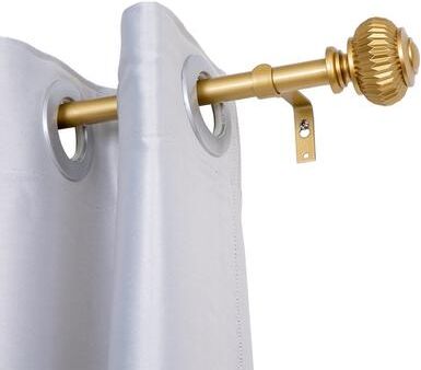 UTOPIA ALLEY Wall Mounted 3/4 Inch Curtain Rod - Adjustable Drapery Rods, Gold Curtain Rods, Bedroom Decorative Curtain Rods