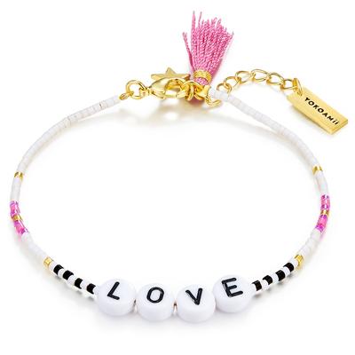 Perlenarmband YOKOAMII "Y12", weiß, Armbänder, Damen, Edelstahl, Perlenarmband, Armband