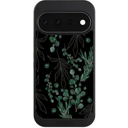 Nivocase Hülle für Google Pixel 11 Handyhülle NIVOcore Case Schwarz Blätter Natur Eukalyptus (Google Pixel 11), Smartphone Hülle, Schwarz