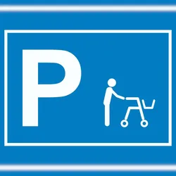 HB-Druck Rollator Gehwagen Parkplatz Schild waagerecht A6 (105x148mm)