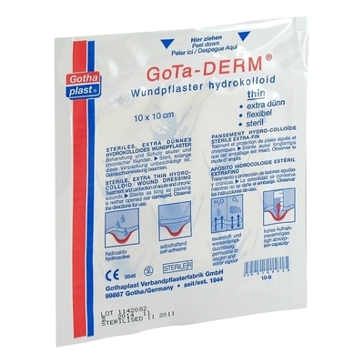Gothaplast GmbH GOTA-DERM thin hydrokoll.Wundpfl.steril 10x10 cm 1 St 00166539