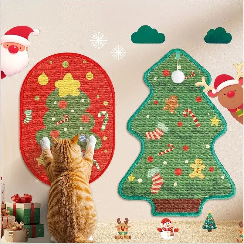INF Weihnachts- & Halloween Vertikaler Sisal Wand Katzenkratzer - Festlich & Funktional
