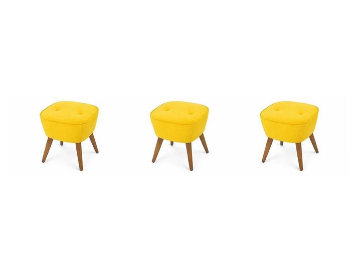 Xlmoebel Hocker Jazz Pouf Sitzhocker Polsterhocker Kunstleder Rund Modern Stilvoll (3x Hocker)