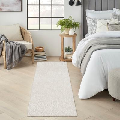 Michael Amini Star Contemporary Textured Botanical Abstract Glam Area Rug