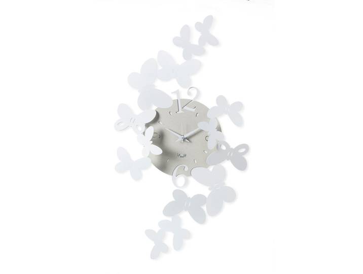 ARTI E MESTIERI horloge murale PAPILLON (Blanc - Métal verni)