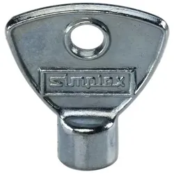 Simplex Entlüftungsschlüssel, Metall verz. 4-Kant 5mm