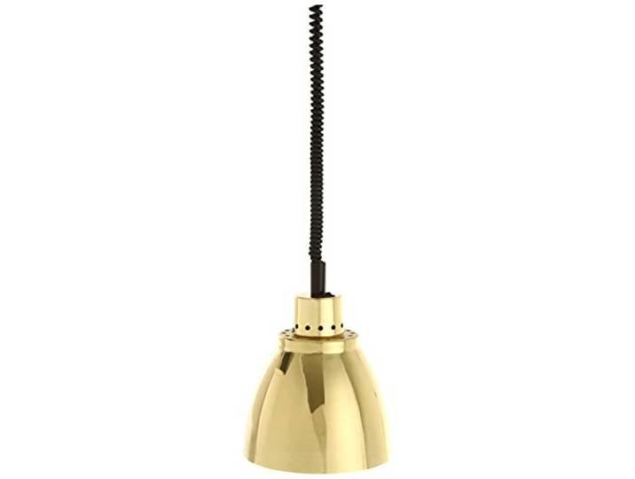 SARO Buffet Wärmelampe ALADIN - Lampe zur Wärme-Erhaltung von Lebensmitteln und Speisen (Infrarot-Lampe, individuell höhenverstellbar, robustes Leichtmetall, beständiges Sprialkabel), gold