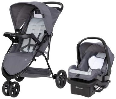 Baby Trend Venture 3-Wheel Stroller Travel System, Stellar Grey