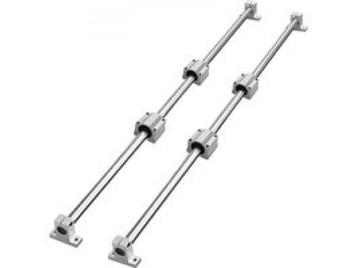 VEVOR Ensemble de rails de guidage linéaire, SFC20 1200 mm, 2 rails de guidage SFC20 47,2 po/1200 mm, 4 blocs coulissants SC20, 4 supports de rail, rails linéaires et kit de roulements pour machines automatisées CNC projet de bricolage