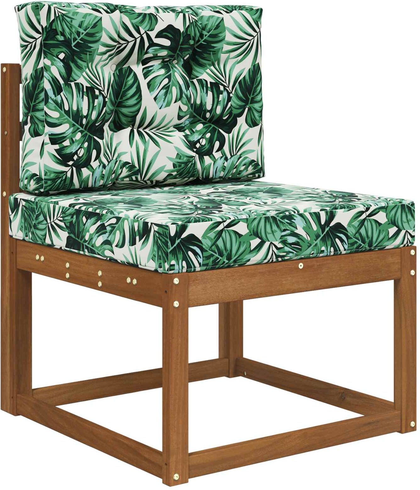 vidaXL Coussin de canapé d'extérieur Polyester Motif feuilles