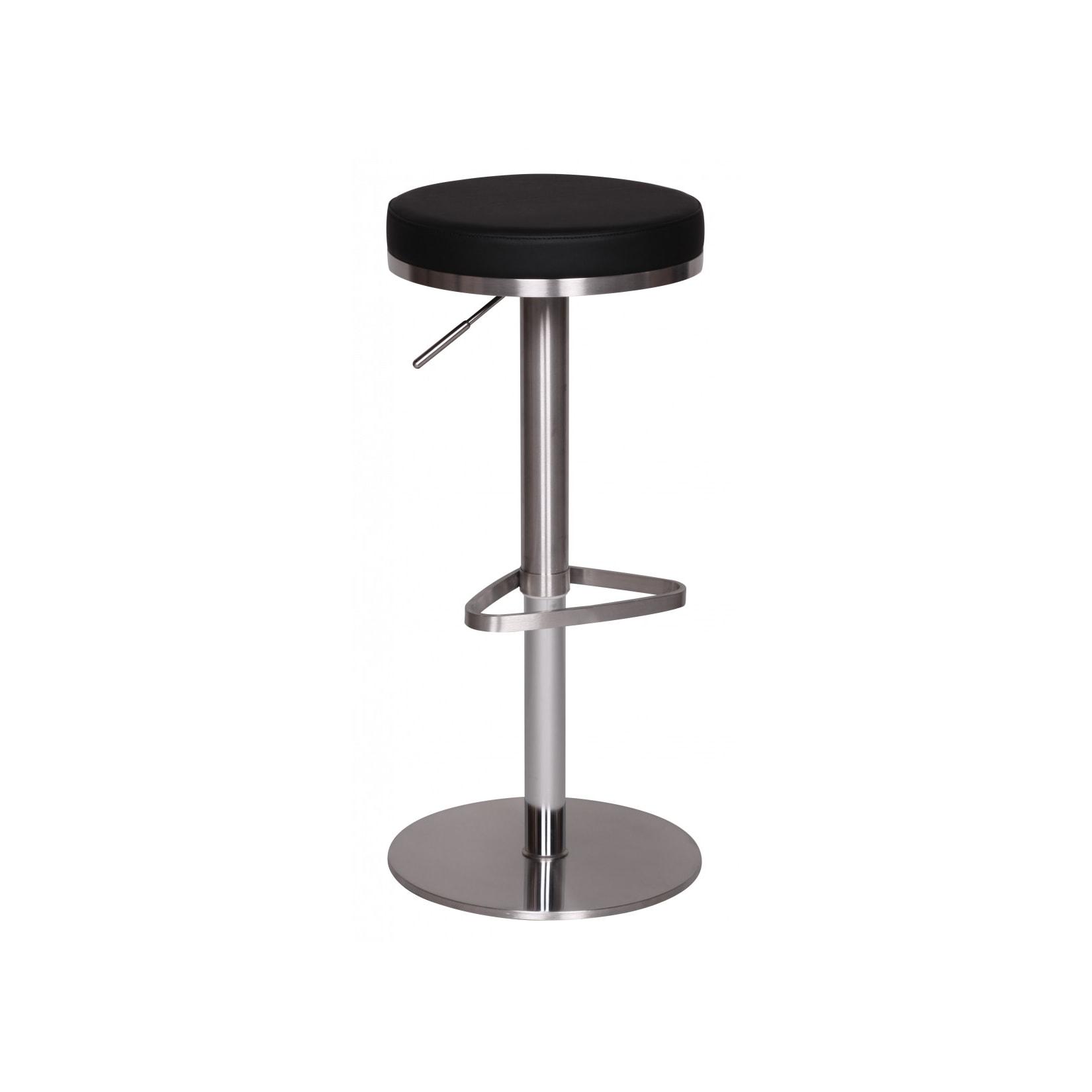 KADIMA DESIGN Barhocker ELBE, höhenverstellbar, gepolsterte Sitzfläche, Triangel Fußablage, max. 110 kg Belastung