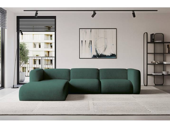 ALTDECOR Ecksofa - MIRA-L2 - 318x179x89 - Grün - Corner Sofa Eckcouch Couch L-Form, links/rechts angeordnet