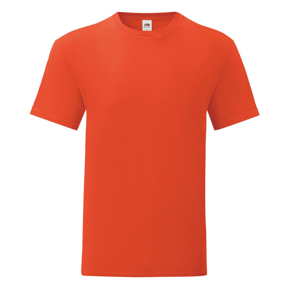 Fruit Of The Loom Heren Iconisch T-shirt (Flame Oranje)