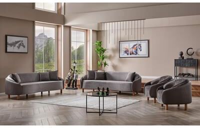 Furnia Grayson 3 Pieces Living Room Sets 2 Sofa 1 Chair