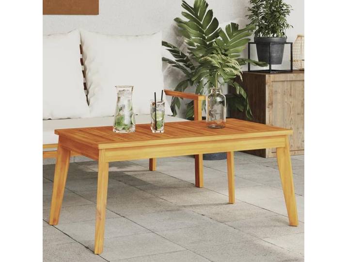 Classique Table Terrasse Table à manger de jardin - CFM - 100x55x45 cm bois massif d'acacia 29150