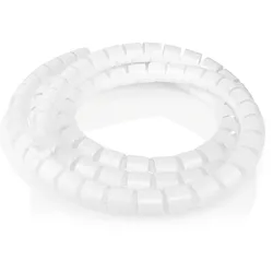Nedis Kabelmanagement - Spiralhülse - 1 Stück - max. Kabeldicke: 28 mm - PE - Weiss
