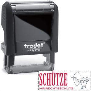 Trodat Printy 4911 Multi Color, Textstempel, inklusive Textplatte, bis zu 4 Zeilen