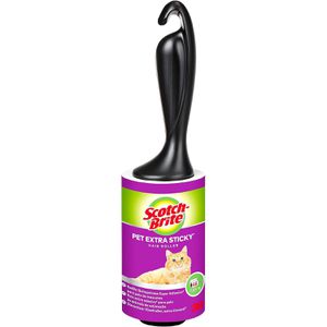 3M Fusselrolle Scotch-Brite Pet Extra Sticky, 48 Blatt pro Rolle, Rollenbreite 10,3 cm
