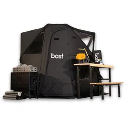 Bast Saunazelt Näver 4–6 Personen,Premium & eine zweistufige Saunabank