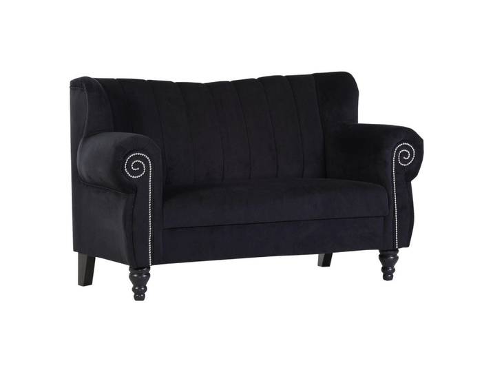 2-Sitzer-Sofa, Schwarz, Holz, massiv, 168x96x75 cm, Fußauswahl, Stoffauswahl, Wohnzimmer, Sofas & Couches, Sofas, 2-Sitzer Sofas