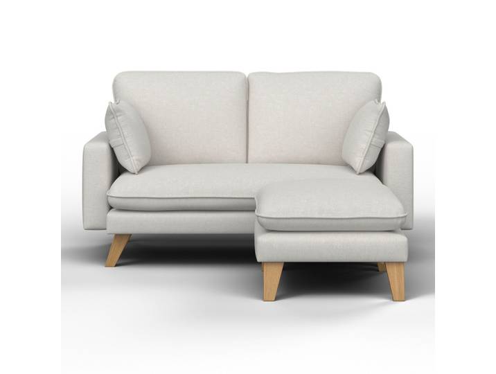 Ecksofa Illa Hellgrau Webstoff