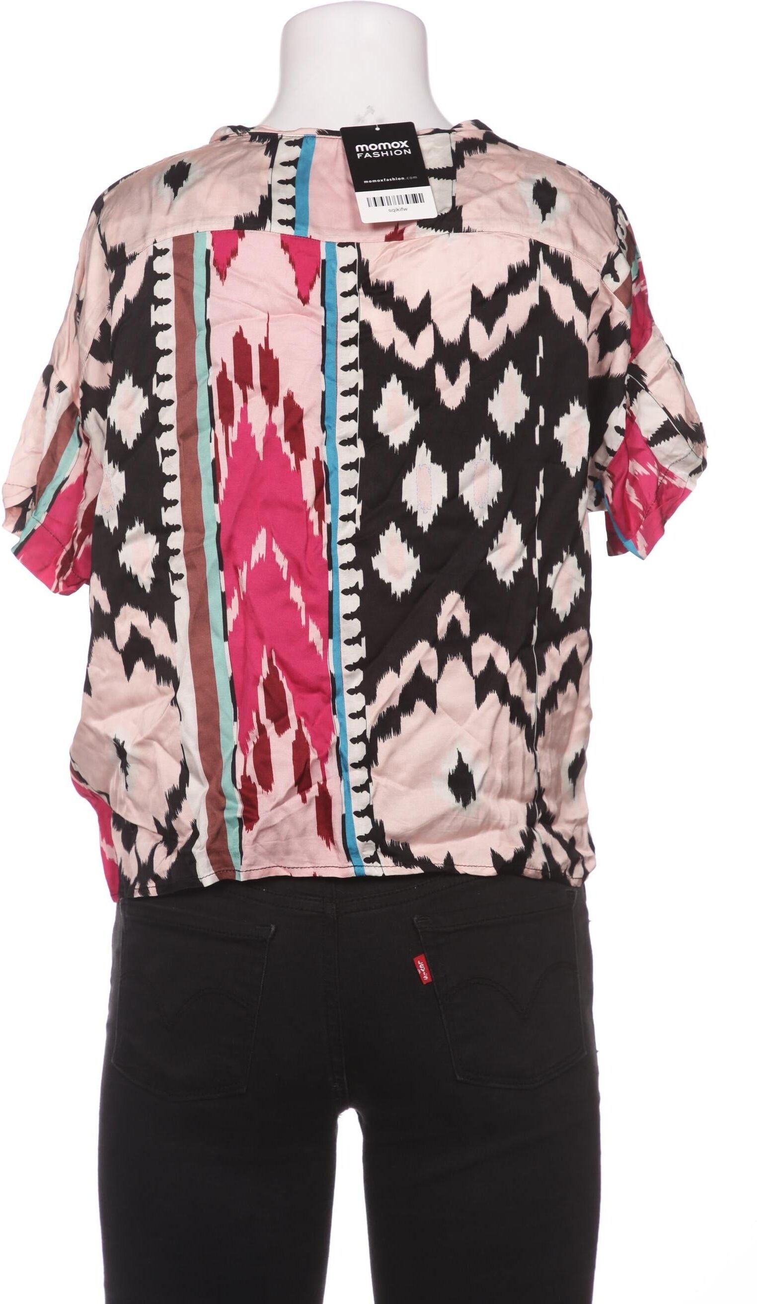Funky Staff Damen Bluse, Mehrfarbig, Gr. XS, Viskose - Second Hand