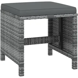 vidaXL, Gartentisch + Balkontisch, Marmelis (Mit Fussablage) (107 x 107 x 74 cm)