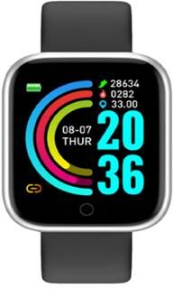 Fusion Finds Smart Watch With Bluetooth Smartwatch Fitness Tracker Sleep & Heart Rate Monitor silver