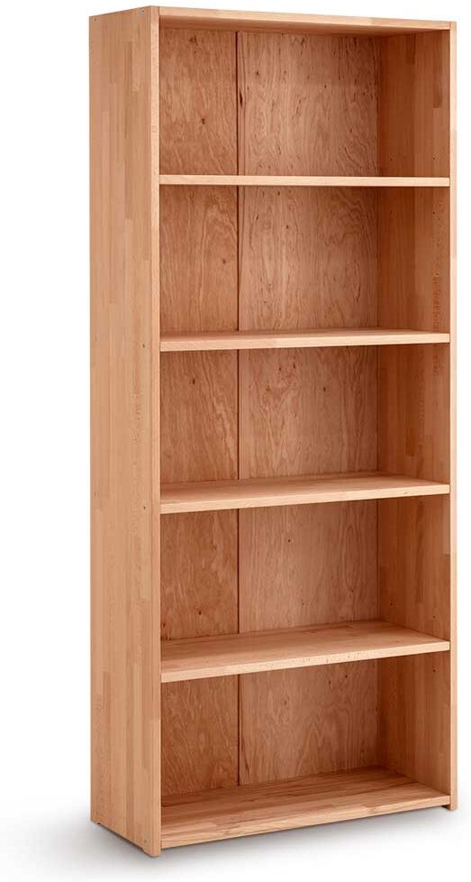 Pharao24.de Bücherregal Buche geölt 186 cm hoch Rückwand