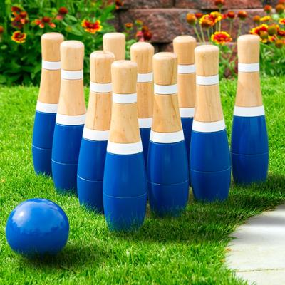 Set of 2 Outdoor Games – Lawn Bowling Game and 6-Pack of Large Dice by Hey! Play!
