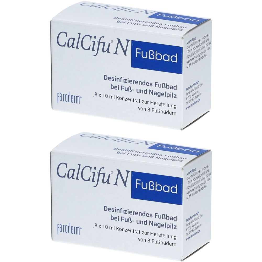 Calcifu N desinfizierendes Fußbad 2x 2x8x10 ml Bad