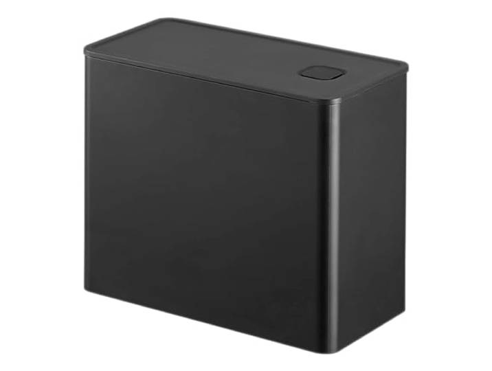 YAMAZAKI 6908 TOWER Airtight Coffee Storage Container\, black\, Polypropylene/Silicone\, 18.4 x 9.2 x 15.4 cm