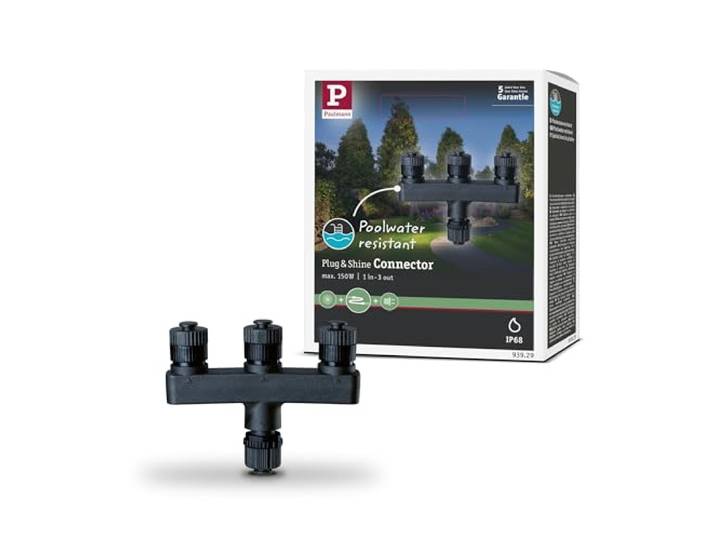 Paulmann Beleuchtungssystem Plug&Shine 3fach-Verteiler 93929 Schwarz