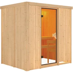 Karibu Sauna Fanja - 230 Volt-Ohne Ofen-Ohne Dachkranz