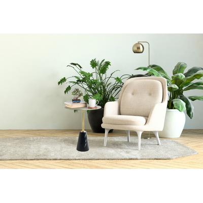 Beistelltisch KAYOOM "Rocio 325, Ausgestattet mit stabilem Marmorfuß, Edelstahl-Gestell", schwarz, B:40cm H:53cm T:40cm, Tischplatte: 100% Edelstahl, Sockel: Marmor, Tische, Beistelltisch, Stabiler Marmorfuß, runde Ablagefläche und Gestell aus...